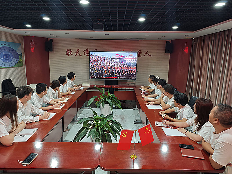 中共豪佳党支部组织观看九三阅兵直播